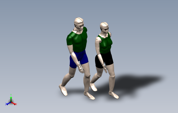 人体模型不同姿势的人体模型库
