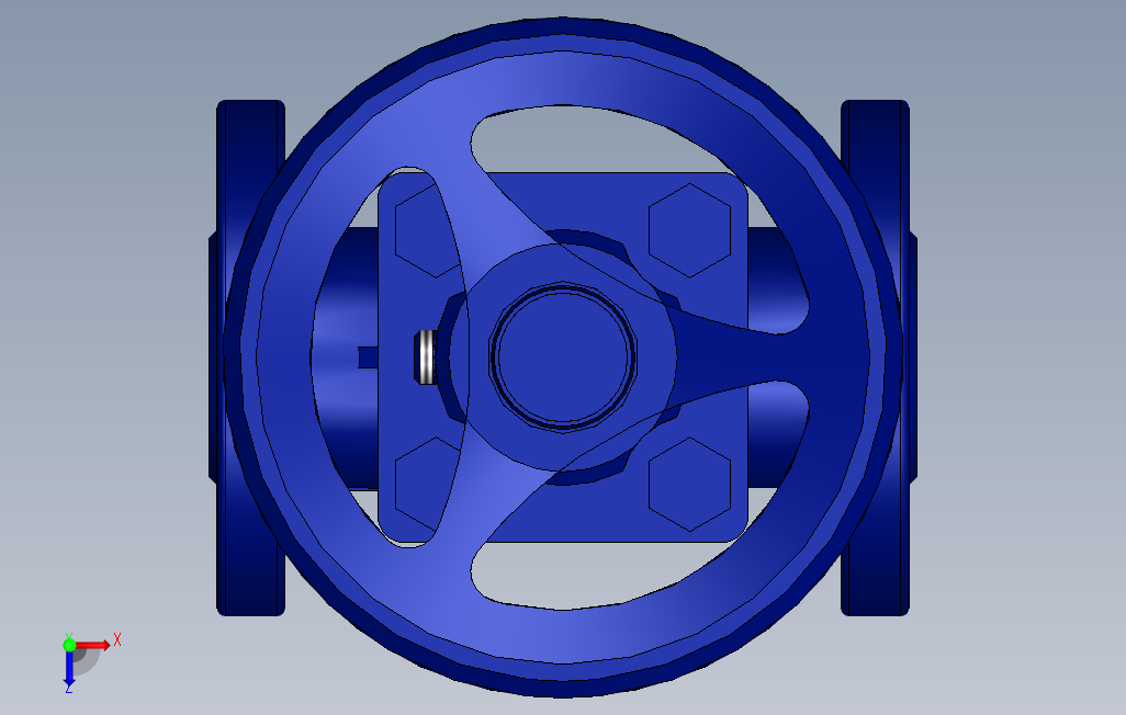 阀门BOA_H_DN_15_PN_16_Throttling_plug0_48872063 俯视图