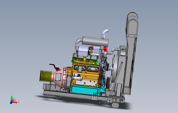 玉柴柴油发动机YC4112ZLQ3D模型图纸solidworks设计001