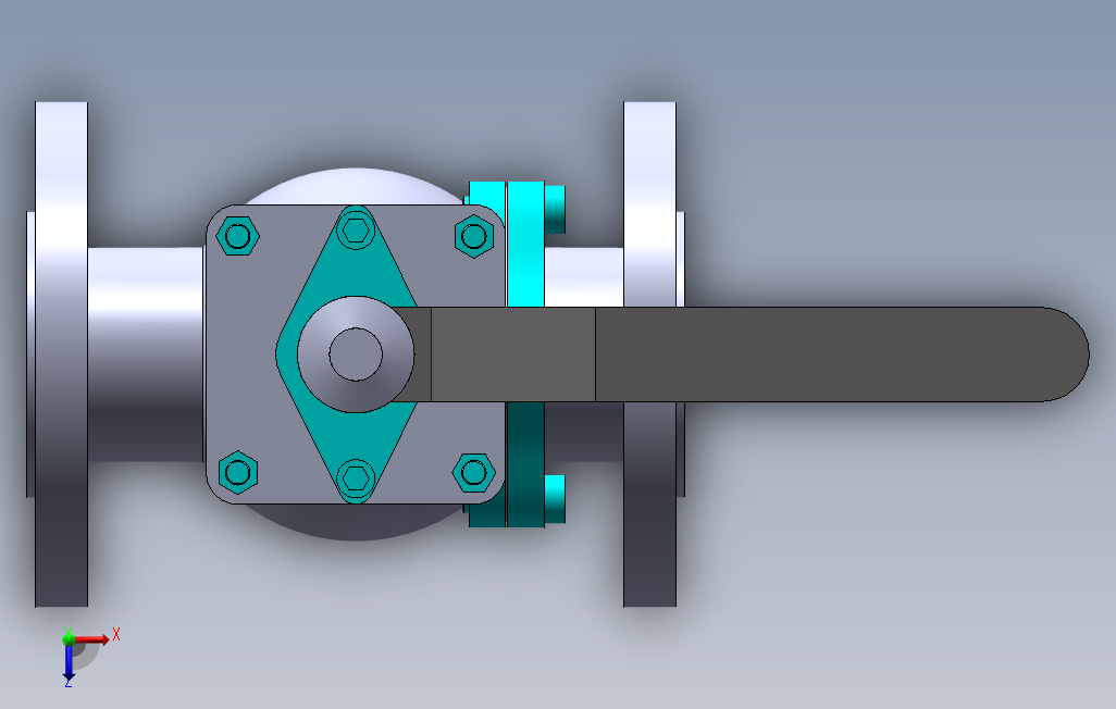 6332法兰连接球阀[25]_SOLIDWORKS 2011_模型图纸下载 – 懒石网