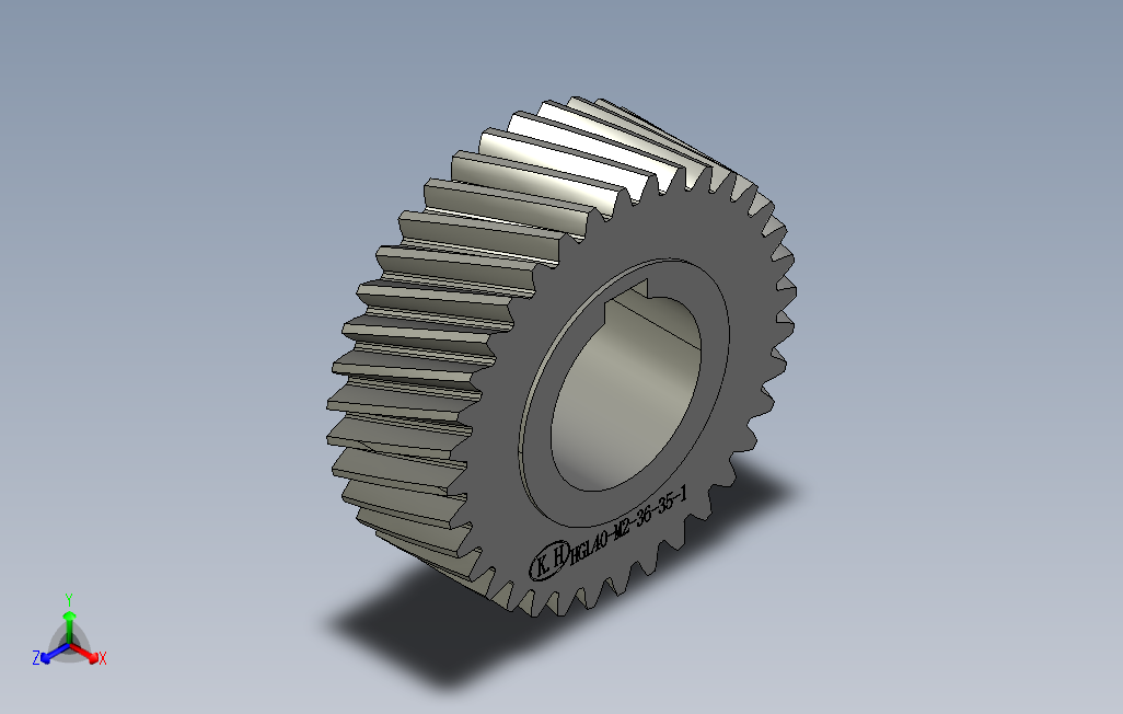 台湾凯贺KH高精度研磨斜齿齿轮HGL40-M2[HGL40-M2-36-35-1]