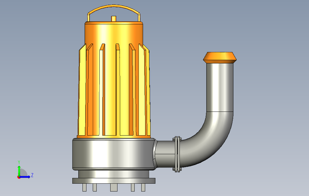 AS、AV型潜水排污泵[AS55-2CB]_STEP_模型图纸下载 – 懒石网