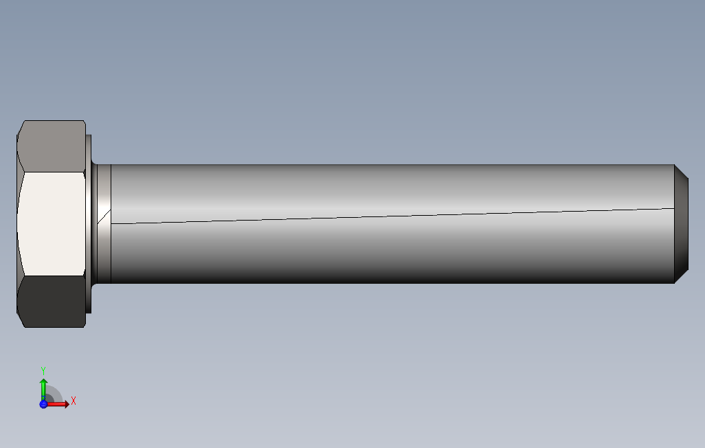 GB/T5783-2000六角头螺栓全螺纹M12×60 正面视图