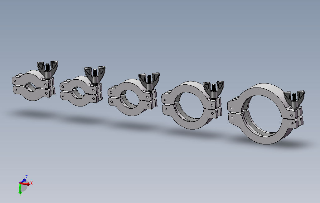 KF10-KF16-KF25-KF40-KF50卡箍_SOLIDWORKS 2016_模型图纸下载 – 懒石网