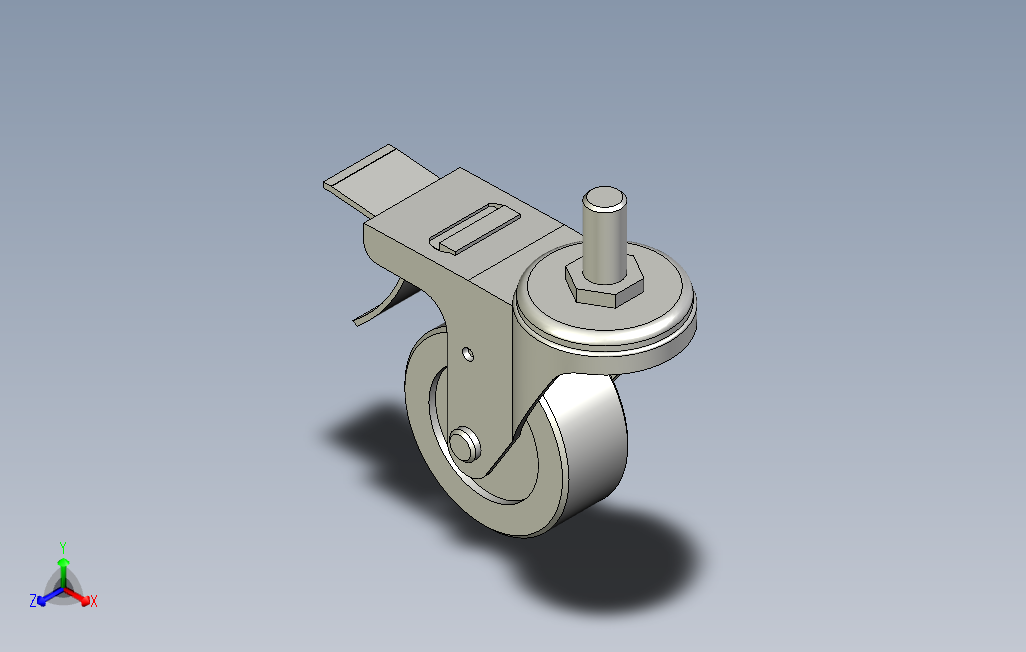轻中载不锈钢型7090kg螺纹双刹型脚轮[CAPMLS63-U]