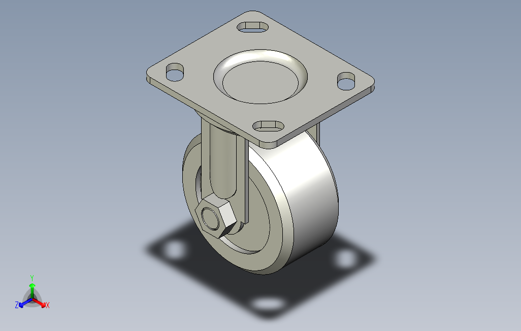 重载不锈钢型350450kg固定型脚轮[CAKGS100-T]