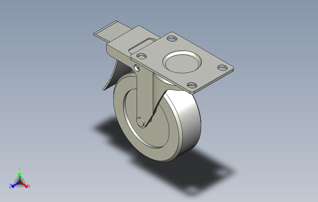 中载不锈钢型130150kg万向钢双刹型脚轮[CAHLS100-U]