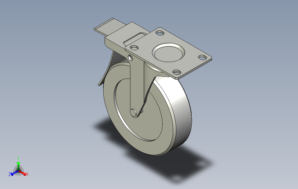 中载不锈钢型130150kg万向钢双刹型脚轮[CAHLS125-U]