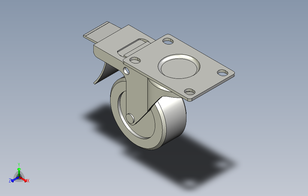 中载不锈钢型130150kg万向钢双刹型脚轮[CAHLS75-U]
