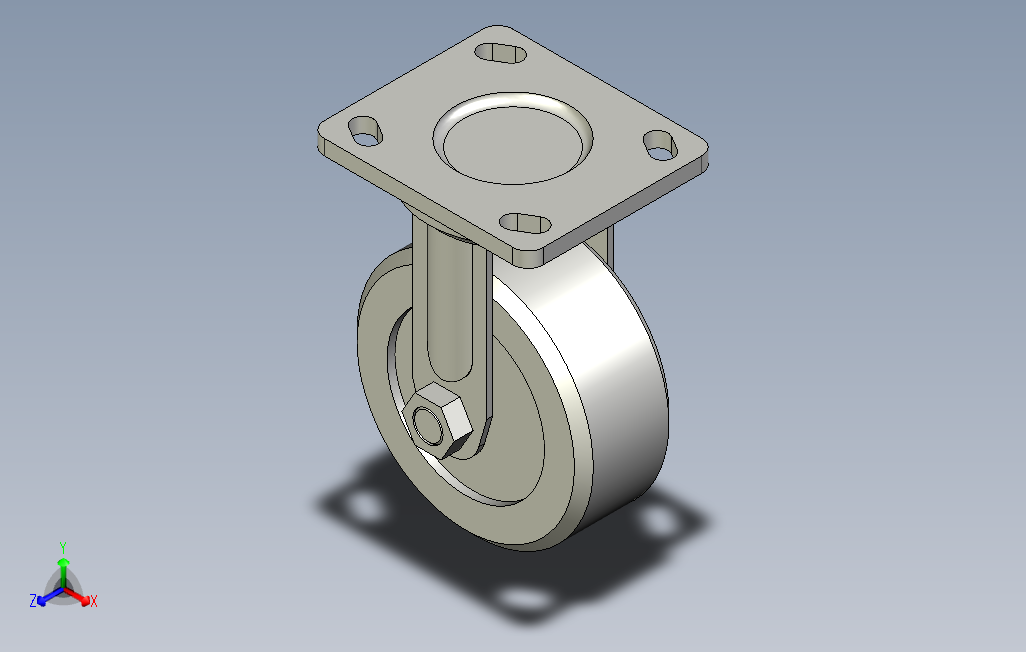 重载型400500kg固定型脚轮[CAQG125-TB]