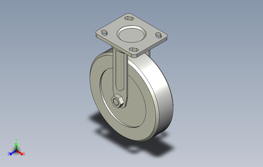 重载型400500kg固定型脚轮[CAQG200-TB]