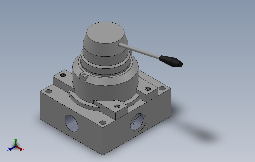 MFH4[MFH210-04-E-D-P]手动阀_SOLIDWORKS 2018_模型图纸下载 – 懒石网