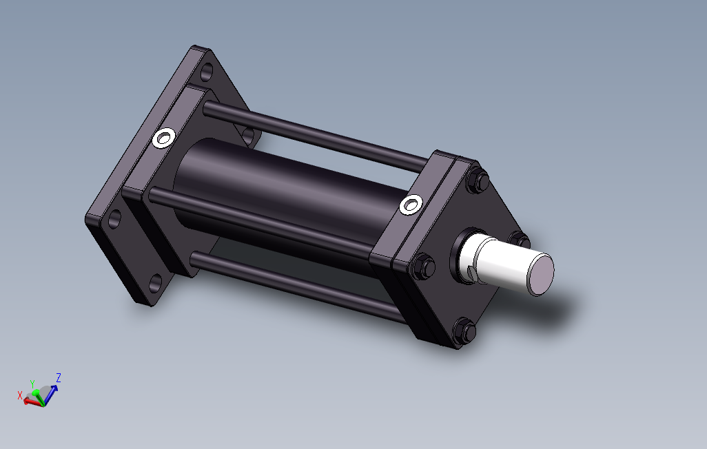 标准液压缸-FB[40]_SOLIDWORKS 2018_模型图纸下载 – 懒石网