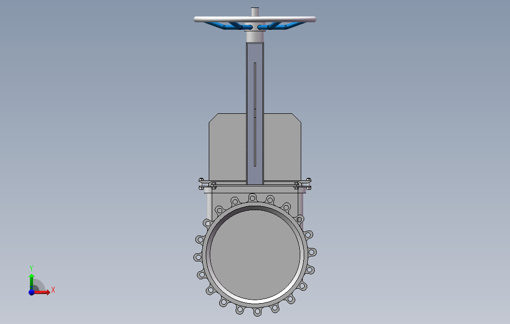闸阀DN450_SOLIDWORKS 2012_模型图纸下载 – 懒石网