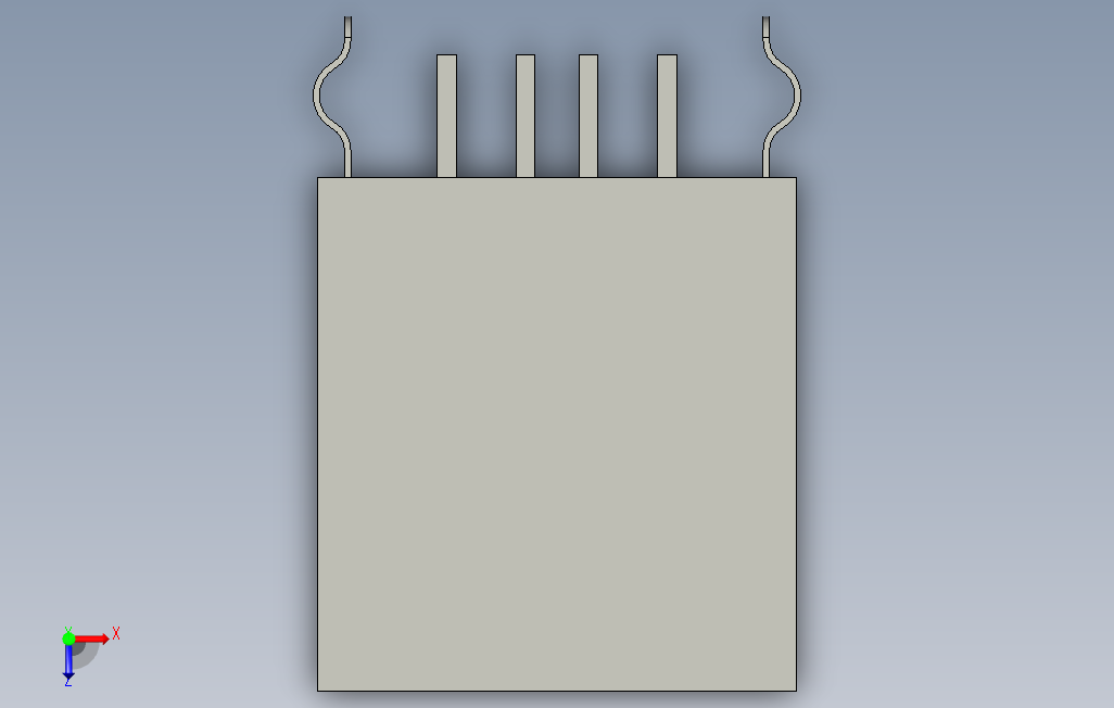 双USB.stp 俯视图