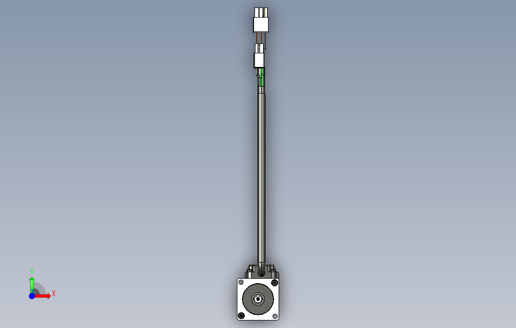 100W_键槽不带刹车增量伺服电机.STEP 正面视图