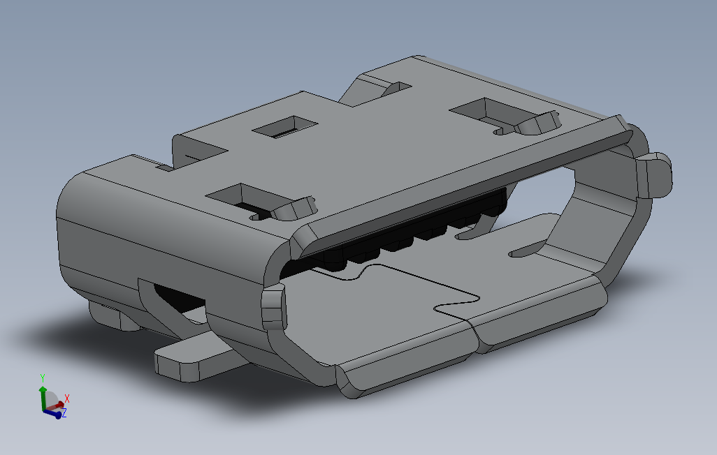 迷你USB接口_SOLIDWORKS 2012_模型图纸下载 – 懒石网