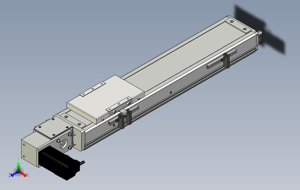 SCM10-350-L滚珠花健、支撑座、滚珠丝杠、交叉导轨、直线模组.stp