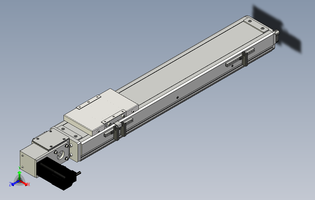 SCM10-450-L滚珠花健、支撑座、滚珠丝杠、交叉导轨、直线模组.stp