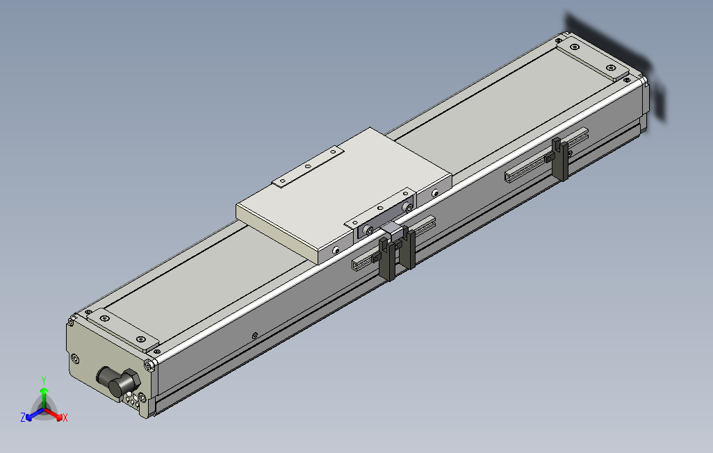 SCS12-200-M煞車滚珠花健、支撑座、滚珠丝杠、交叉导轨、直线模组.stp