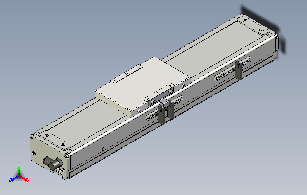SCS12-200-M滚珠花健、支撑座、滚珠丝杠、交叉导轨、直线模组.stp