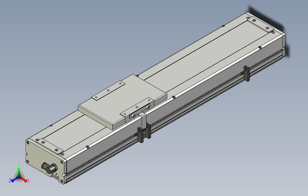 SCS14-350-M滚珠花健、支撑座、滚珠丝杠、交叉导轨、直线模组.stp