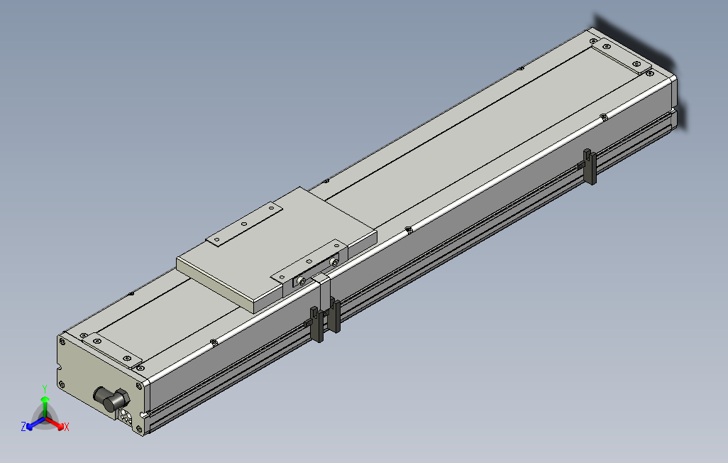 SCS14-400-M滚珠花健、支撑座、滚珠丝杠、交叉导轨、直线模组.stp