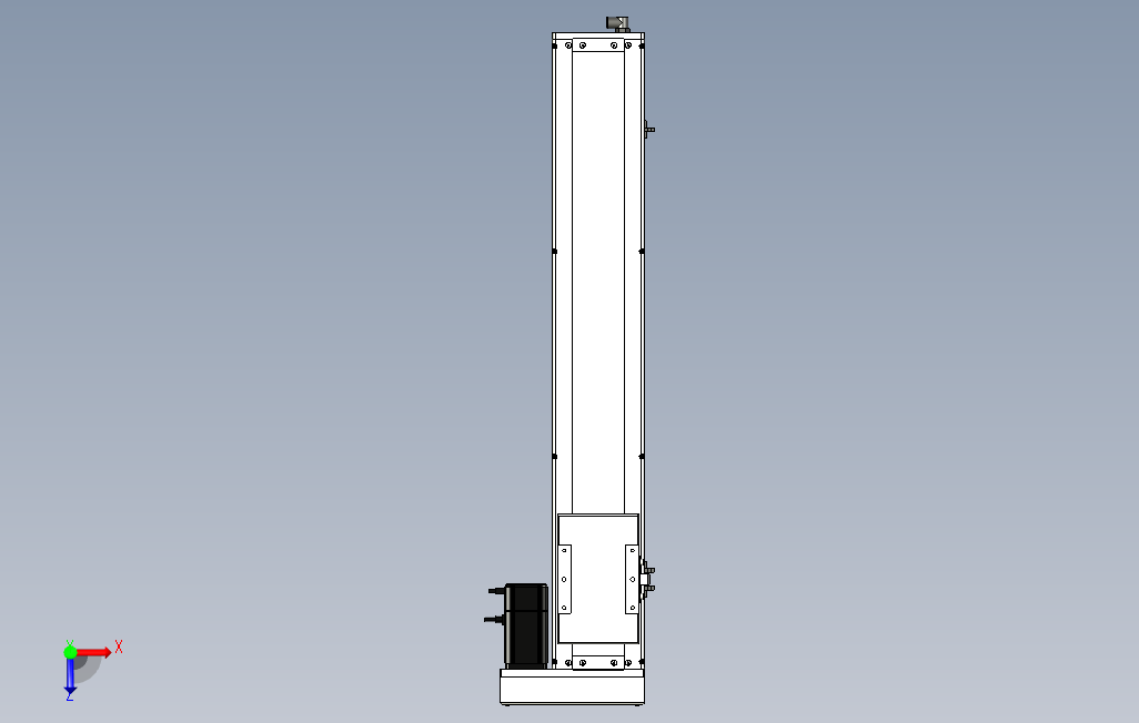 SCS14650BR400W滚珠花健、支撑座、滚珠丝杠、交叉导轨、直线模组.stp_STEP_模型图纸下载 懒石网
