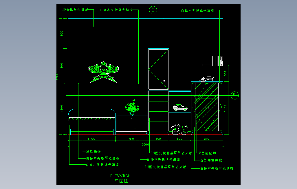 CAD室内设计施工图常用图块之儿童房