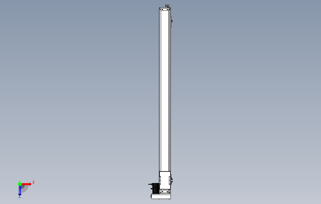 ECH10-1500-BR-200W系列直线模组.stp 俯视图