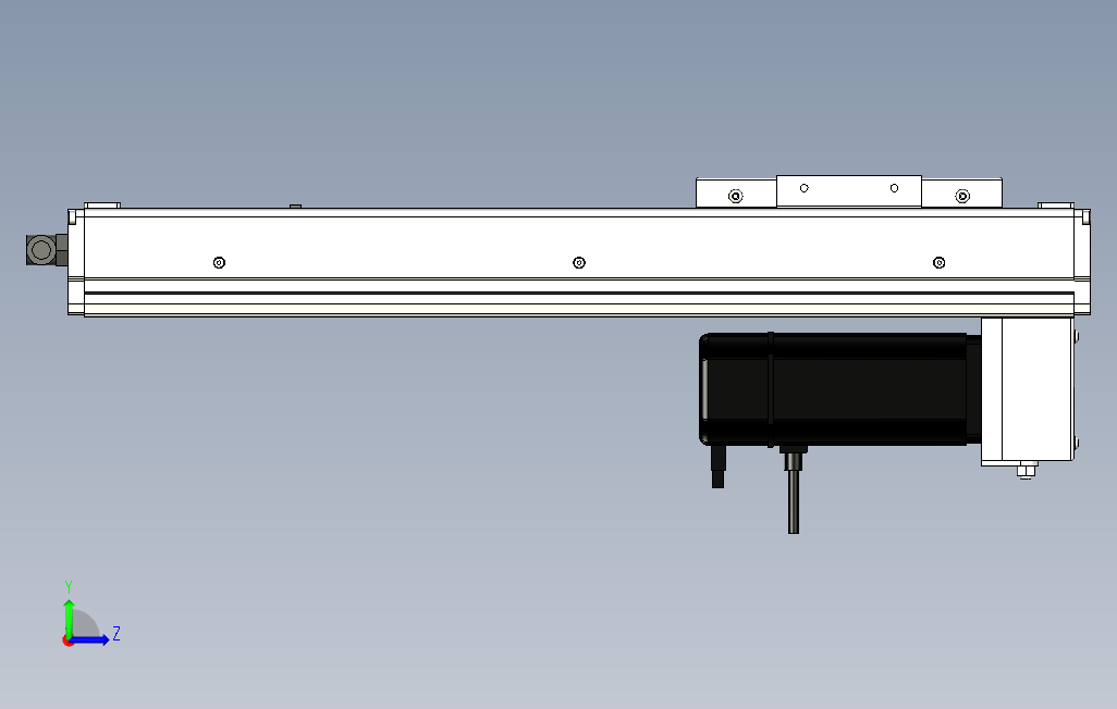 ECH10-300-BM-100W煞車系列直线模组.stp 左侧视图