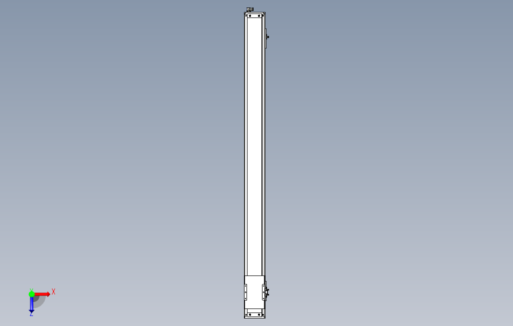 ECH12-1300-BM-100W系列直线模组.stp 俯视图