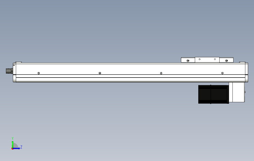 ECH12-500-BM-200W系列直线模组.stp 左侧视图