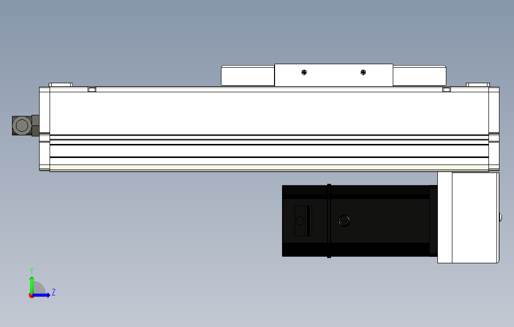 ECH14-100-BM-200W煞車系列直线模组.stp 左侧视图