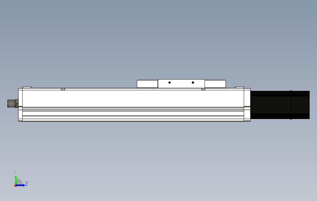 ECH14-200-BC-200W煞車系列直线模组.stp 左侧视图