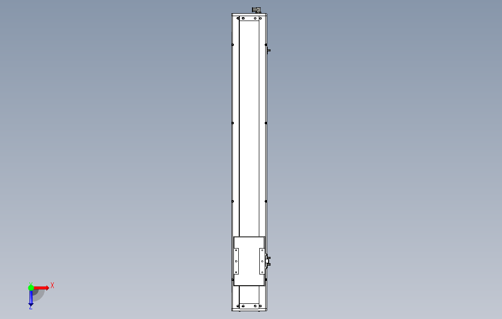 ECH14-850-BM-400W系列直线模组.stp 俯视图