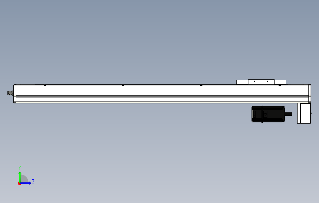 ECH14-850-BM-400W系列直线模组.stp 左侧视图