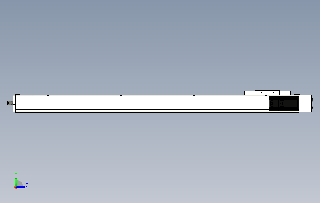 ECH14-900-BR-400W系列直线模组.stp 左侧视图