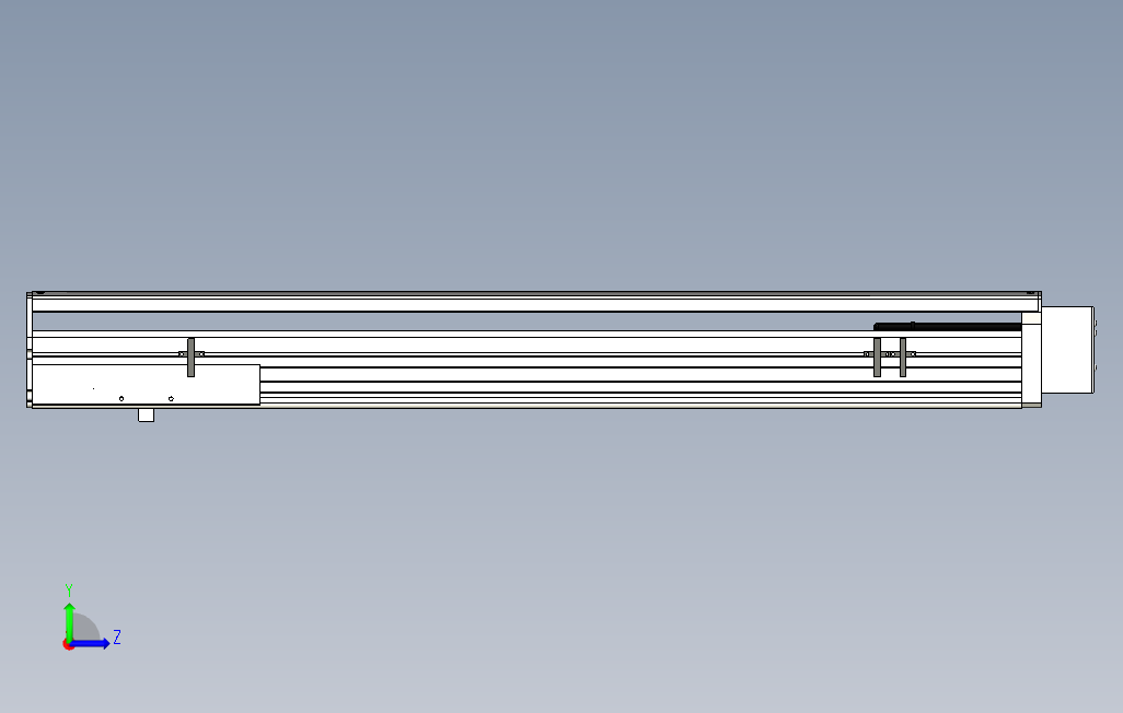 ETH22-700-BL-400W煞車系列直线模组.stp 左侧视图