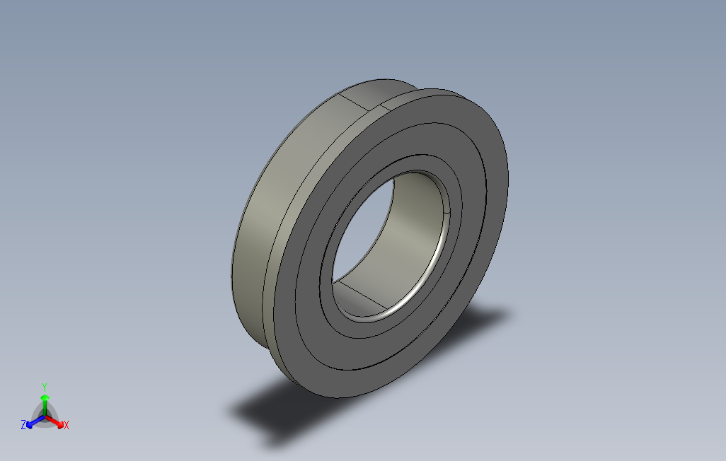 F6800ZZ法兰深沟球轴承.stp