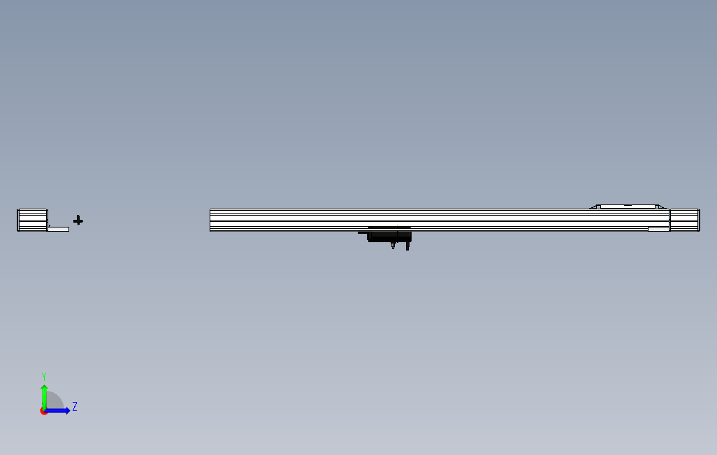 M65-S-X130-1100-L-M40-C4系列直线模组.stp 左侧视图