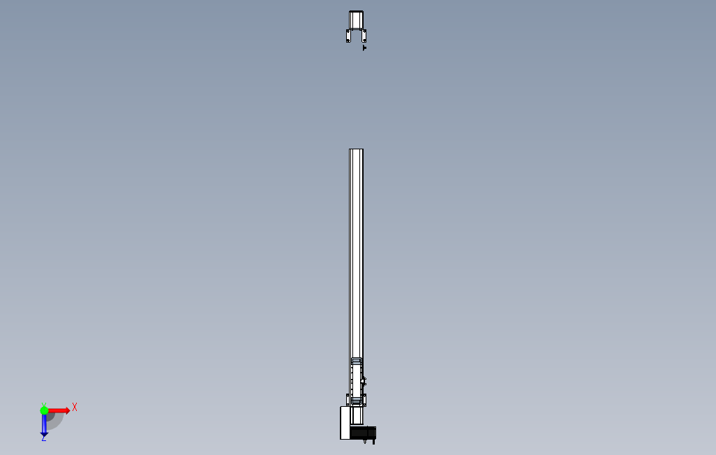 M65-S-X52-1000-L-M40-C4系列直线模组.stp 俯视图