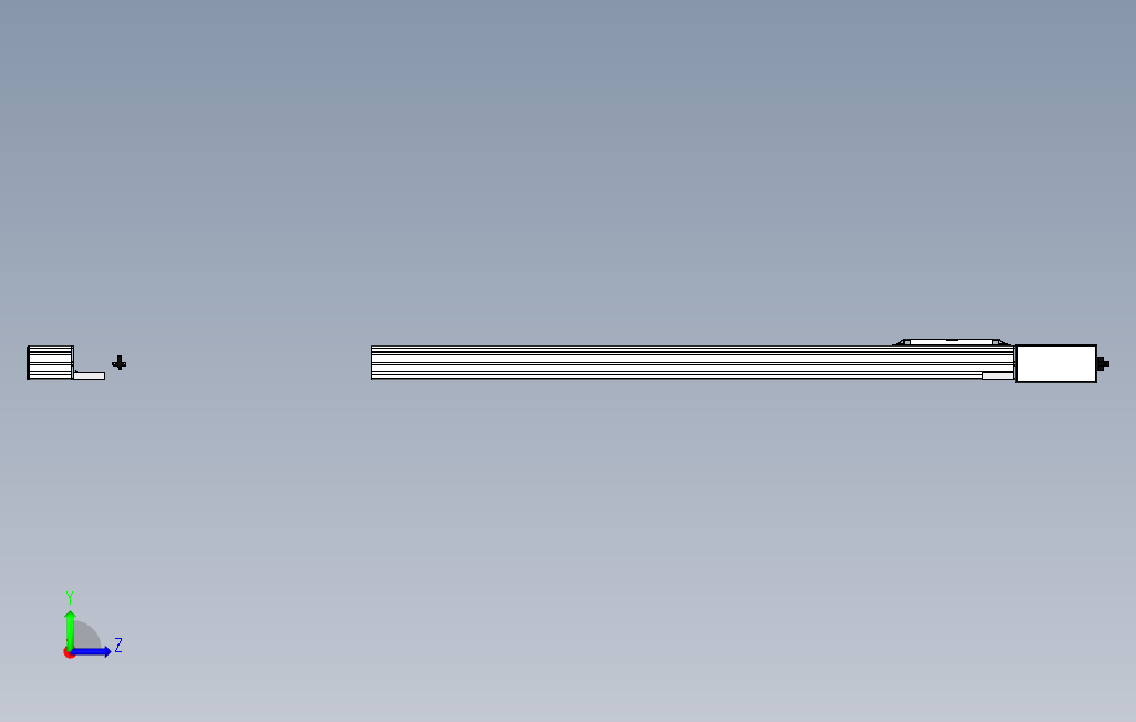 M65-S-X52-1000-L-M40-C4系列直线模组.stp 左侧视图