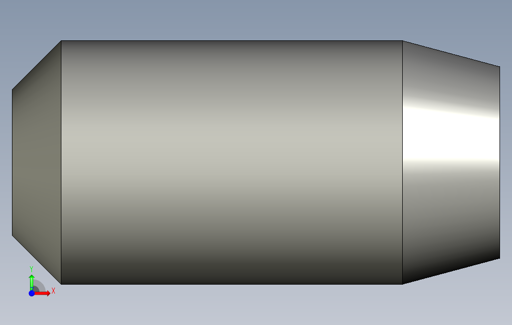 plma-d10-l20精密定位销-直杆锥头型.stp 正面视图