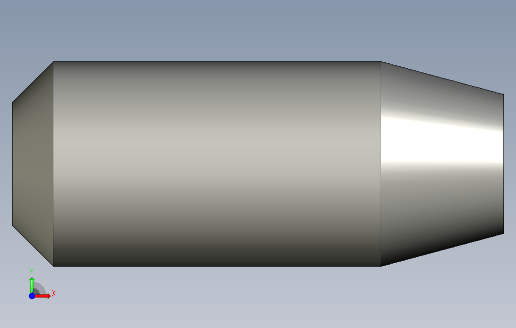 plma-d5-l12精密定位销-直杆锥头型.stp 正面视图