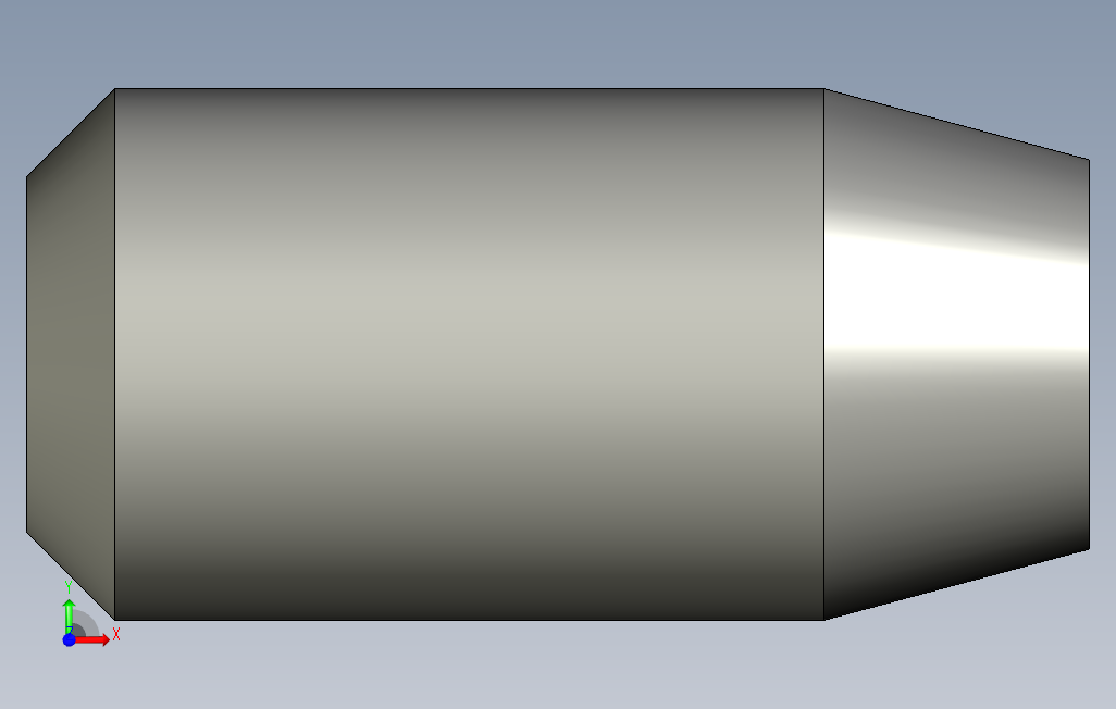 plma-d6-l12精密定位销-直杆锥头型.stp 正面视图