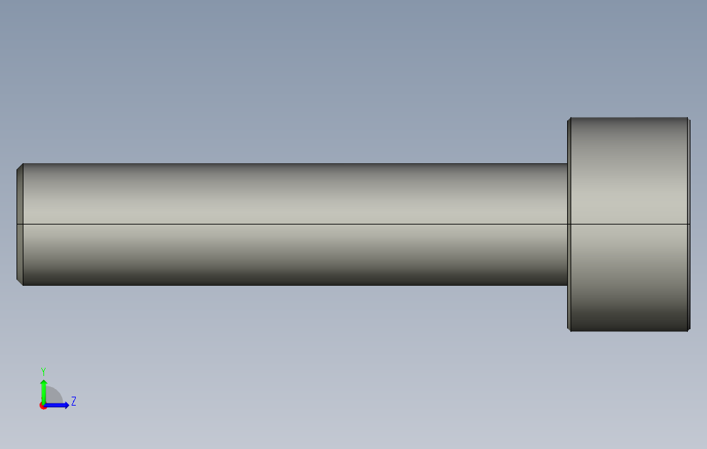 SCA-M4-L18内六角杯头螺栓.stp 左侧视图