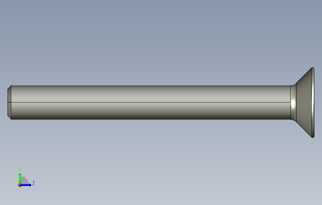 SCF-M2-L18内六角沉头螺栓.stp 左侧视图
