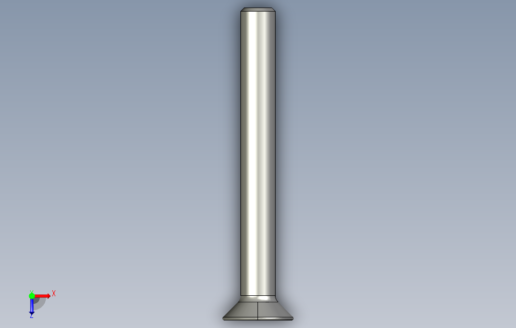 SCF-M2-L18内六角沉头螺栓.stp 俯视图