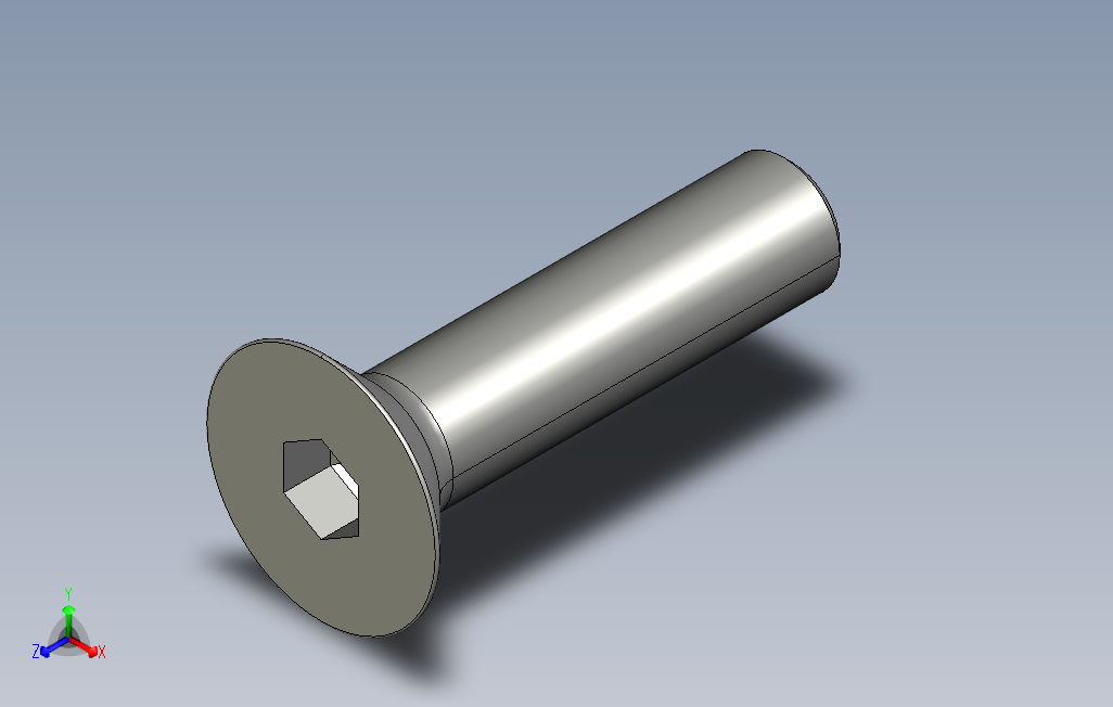 SCF-M6-L25内六角沉头螺栓.stp